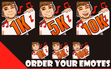 I will design twitch emotes for you fast